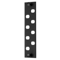 Fiber Sub Panel Unloaded - 8 ST Simplex Coupler Openings - Black 