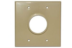 Hole Opening Pass-Through Wall Plate - Double Gang - 1 3/4 IN