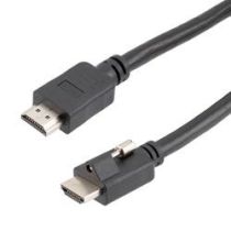 L-com HDMI 2.0 Male Top Screw to HDMI Male Non Screw