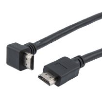 L-Com Ultra High Speed HDMI 2.1 Assembly, M/RA-UP-M, PVC, Black