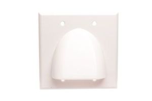 Horn Opening Pass-Through Wall Plate - Double Gang