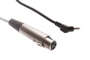 Hosa 3.5mm Mono Male Right Angle to XLR 3 Pin Female Adapter - 5 FT