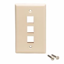 ICC Flat Keystone Wall Plate - Single Gang