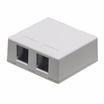 ICC Keystone Surface Mount Box - 2 Port - White
