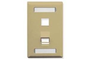 ICC Bottom Angled ID Keystone Wall Plate - Single Gang