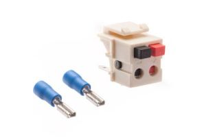 ICC Dual Speaker Spring Clip Keystone Jack