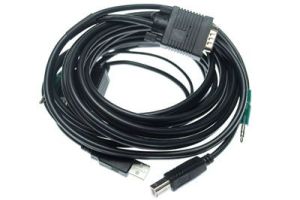 KVM Cable - VGA Male/Male, USB A Male/B Male, 3.5mm Male/Male