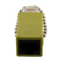 ShowMeCables Loopback Adapter RJ48C Jack & RJ45 Male, Khaki Green
