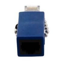 ShowMeCables CAT5e Ethernet Loopback Adapter RJ48C Jack & RJ45 Male, Dark Blue