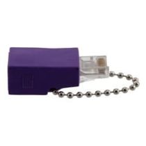 ShowMeCables CAT6 Gigabit Loopback Adapter RJ48C Jack & RJ45 Male, Purple