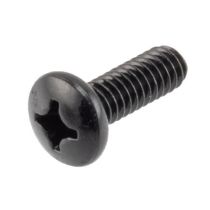 ShowMeCables 12-24 Pan Head, Phillips Type Pilot Point Screws, 50 pack. Black