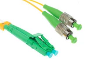 LC-APC to FC-APC 9/125 Singlemode Duplex Fiber Patch Cable - OS2