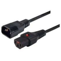 L-com Locking Universal Power Cord - C14 to C13 - 10 Amp - 6 FT - Black