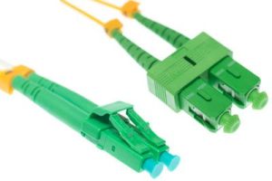 LC-APC to SC-APC  9/125 Singlemode Duplex Fiber Patch Cable - OS2