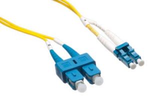 LC/SC 9/125 Singlemode Duplex Plenum Fiber Patch Cable - OS1