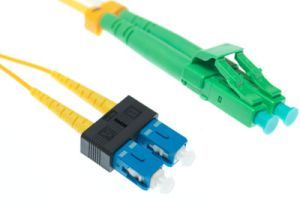 APC to UPC Single Mode Fiber Optic Cables - FC, LC, SC, ST APC to UPC Single Mode Fiber Optic Cables - FC, LC, SC, ST