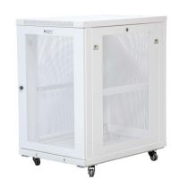 L-com 18U Mid Depth 33" (840mm) networking cabinet RAL9003 -Signal White