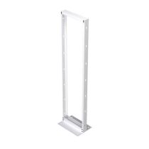 L-com 45U 2-Post Open Frame Server Rack RAL9003 -Signal White