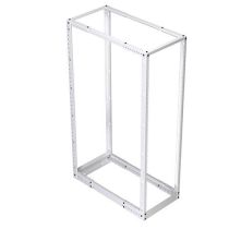 L-com 37U adjustable 4-post open frame network rack RAL9003 -Signal White