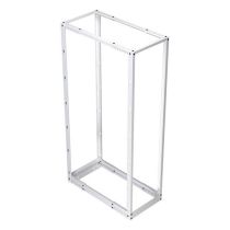 L-com 42U adjustable depth  4-post open frame (12-24) network rack RAL9003 -Signal White