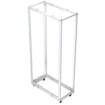 L-com 45U adjustable depth 4-post open frame network rack RAL9003 -Signal White