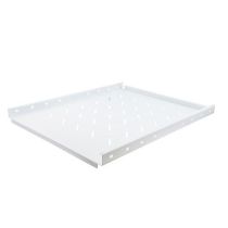 L-com 19" Fixed Shelf 1U 21.6in (550mm), adj mount 4-post-RAL9003-Signal White