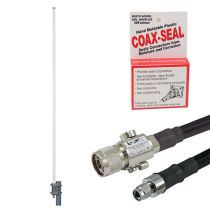 L-com Helium Miner Antenna Upgrade Kit, 8dBi 900MHz Omni w/ N Male to RP-SMA Male, 20ft Low Loss 400 Cable and Lightning Protector