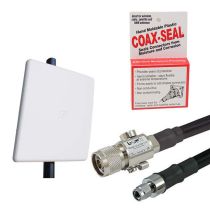 L-com Helium Miner HD Antenna Upgrade Kit, 9dBi 900MHz Panel w/ N Male to RP-SMA Male, 20ft Low Loss 400 Cable and Lightning Protector