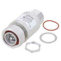 L-com 7/16 Female to Male In/Out Bulkhead RF Surge Protector 698MHz - 2.7GHz DC Block 500W IP67 40kA Surge Filter