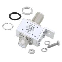 L-com UHF F/F Bulkhead RF Surge Protector 1.5MHz - 700MHz DC Block 2kW 50kA Blocking Cap and Gas Tube