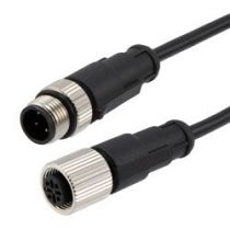 ShowMeCables M12 4 Position A-Code Cable, PVC Jacket, Male/Female 
