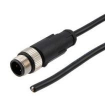 ShowMeCables M12 4 Position A-Code Cable, PVC Jacket, Male/Open 