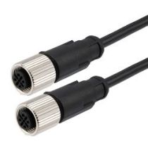 ShowMeCables M12 5 Position A-Code Cable, PVC Jacket, Female/Female 