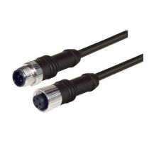 L-com Economy M12 4 Position D-code Cable Assembly - Male to Female