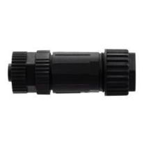 ShowMeCables M12 AC Power 4 Pin S-Code Female Field Termination Connector, IP67, Plastic Nut, Fits 16-20AWG and 8-10mm Cable, 630V, 12A, Screw-In, Black