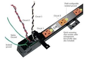 Middle Atlantic PDT-2X1015 - PDT Series Thin Power Strips- 20 Outlets - J-Box Bottom Cord