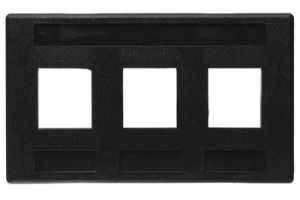 ICC Keystone Modular Furniture Wall Plate EZ - 3 Port