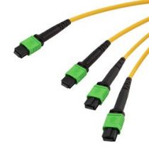 Fiber Aggregation Conversion Harness, MPO24 w/pins to 3xMPO8 w/pins, SMF 9/125um, ONFR Jacket, Yellow