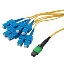 L-com Type A MPO w/o pins to SC/UPC fan-out, 2.0mm Diameter, 8 Fiber, Single Mode OS2 9/125, LSZH Jacket