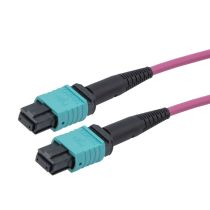 L-Com MPO no pins to MPO no pins, 12 Fiber, Type A, 40GB 50/125 OM4 MMF, OFNP Jacket