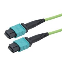 L-Com MPO no pins to MPO no pins, 12 Fiber, Type B, 100GB 50/125 OM5 MMF, OFNP Jacket