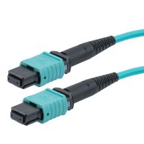 L-com MPO no pins to MPO no pins, 24 Fiber, Type A, 10GB 50/125 OM3 MMF, OFNP Jacket