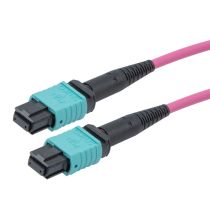 L-com MPO no pins to MPO no pins, 24 Fiber, Type B, 40GB 50/125 OM4 MMF, OFNP Jacket