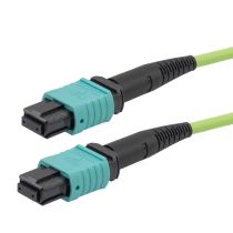 L-com MPO no pins to MPO no pins, 24 Fiber, Type A, 100GB 50/125 OM5 MMF, OFNP Jacket