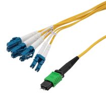 L-com Type A MPO w/ pins to LC/UPC fan-out, 2.0mm Diameter, 8 Fiber, Single Mode OS2 9/125, LSZH Jacket