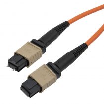 L-Com MPO w/ pins to MPO no pins, 12 Fiber, Type A, 50/125 OM2 MMF, OFNR Jacket