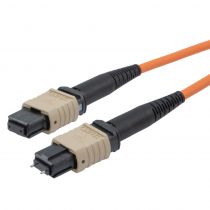 L-com MPO w/ pins to MPO no pins, 24 Fiber, Type B, 62.5/125 OM1 MMF, LSZH Jacket