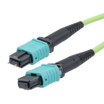 L-com MPO w/ pins to MPO no pins, 24 Fiber, Type A, 100GB 50/125 OM5 MMF, OFNP Jacket