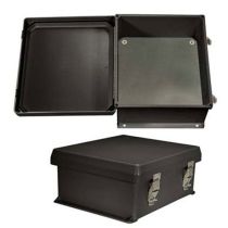 L-com ENCL FRP 12x10x5" BLK w/BLNK ALUMINUM MNT PLATE