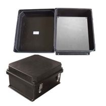 L-com ENCL FRP BLK 14x12x7" w/BLNK PLASTIC MNT PLATE